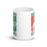 Weekends are for Hiking White glossy mug