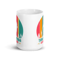 Think Outside (No Box Necessary) White glossy mug