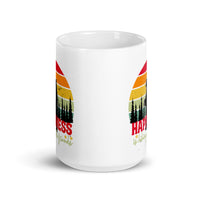 Happiness is Hiking With Friends White glossy mug