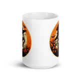 Retro Ghoul 9 White glossy mug