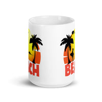 Beach White glossy mug