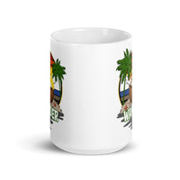 Wander White glossy mug