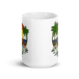 Wander White glossy mug