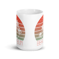 Beach Bum White glossy mug