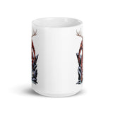 Horror Reindeer 3 White glossy mug