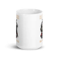 Deck the Halls With Skulls and Bodies Valhalla White glossy mug