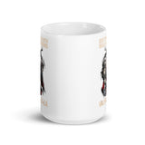 Deck the Halls With Skulls and Bodies Valhalla White glossy mug