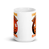 I Hope Your Halloween is Bootiful White glossy mug