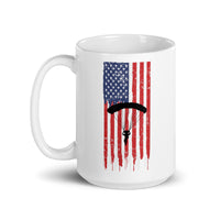 American Parachutist White glossy mug