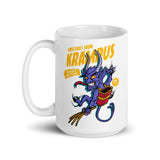 Greetings From Krampus White glossy mug