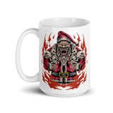 Monster Santa White glossy mug