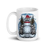 Monster Snowman White glossy mug