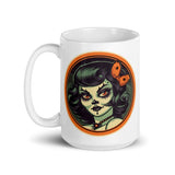 Retro Ghoul 16 White glossy mug