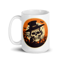 Retro Ghoul 9 White glossy mug