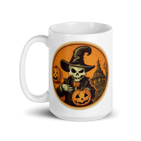 Retro Ghoul 3 White glossy mug