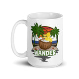 Wander White glossy mug