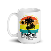 Beach White glossy mug