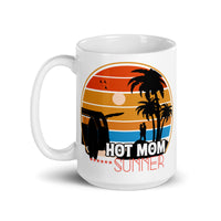 Hot Mom Summer White glossy mug