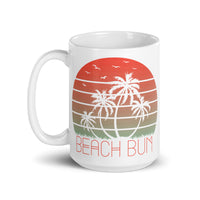 Beach Bum White glossy mug