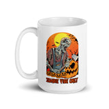 Zombie Vibe Only White glossy mug