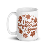 I Love Gingerbread Cookies White glossy mug