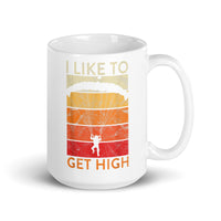 I Like to Get High White glossy mug