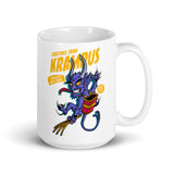 Greetings From Krampus White glossy mug