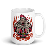 Monster Santa White glossy mug