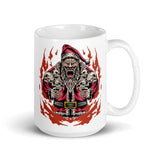 Monster Santa White glossy mug