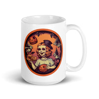 Retro Ghoul 19 White glossy mug