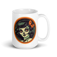 Retro Ghoul 16 White glossy mug