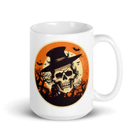 Retro Ghoul 9 White glossy mug