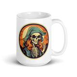 Retro Ghoul 8 White glossy mug