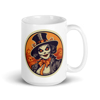 Retro Ghoul 1 White glossy mug