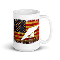 USA Hang Gliding White glossy mug