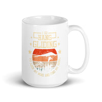 I Go Hang Gliding White glossy mug