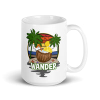 Wander White glossy mug