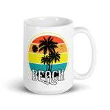 Beach White glossy mug