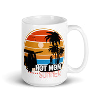 Hot Mom Summer White glossy mug