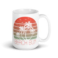 Beach Bum White glossy mug