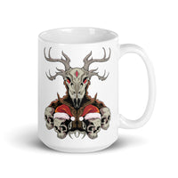 Horror Reindeer 6 White glossy mug