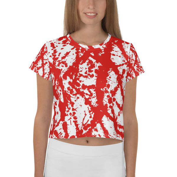 Bloody All-Over Print Crop Tee