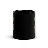 Walking Zombie Black Glossy Mug