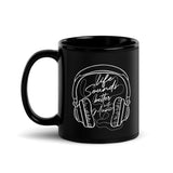 Like Sounds Better with Music Black Glossy Mug