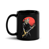 Wolf Guitarist Black Glossy Mug