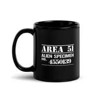 Alien Specimen Number Black Glossy Mug