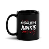 Horror Movie Junkie Black Glossy Mug