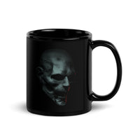 Zombie Face Black Glossy Mug