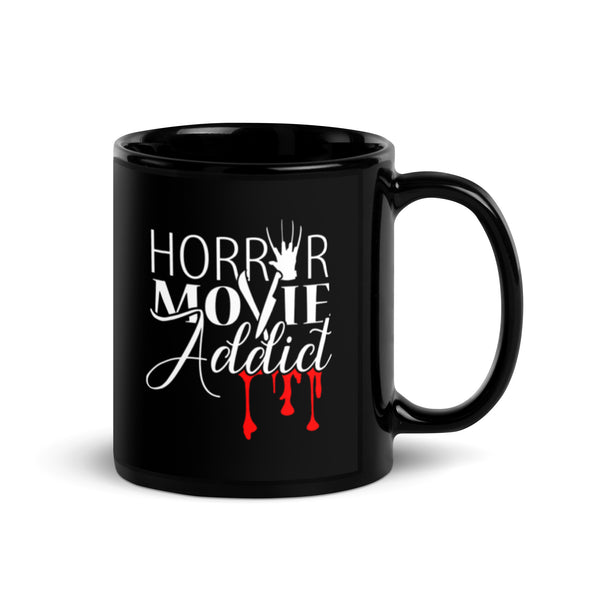 Horror Movie Addict Black Glossy Mug