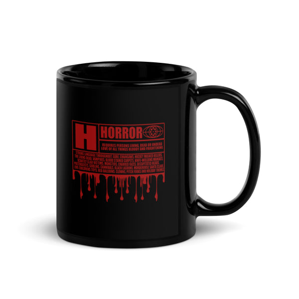 Horror Rating Black Glossy Mug